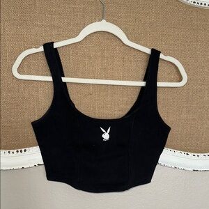 Black Playboy by Pacsun Crop Top